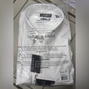 Lauren Ralph Lauren men’s size XL 17 34/35 dress shirt solid white ultra flex